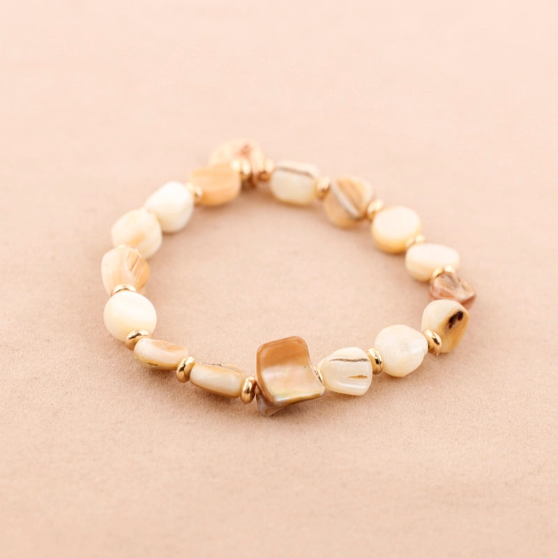 Serena Elegantes Perlmutt Armband elastisch & farbenfroh
