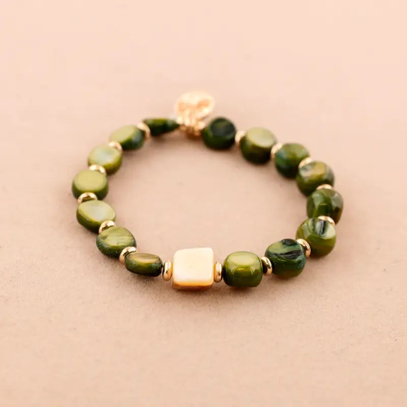 Serena Elegantes Perlmutt Armband elastisch & farbenfroh