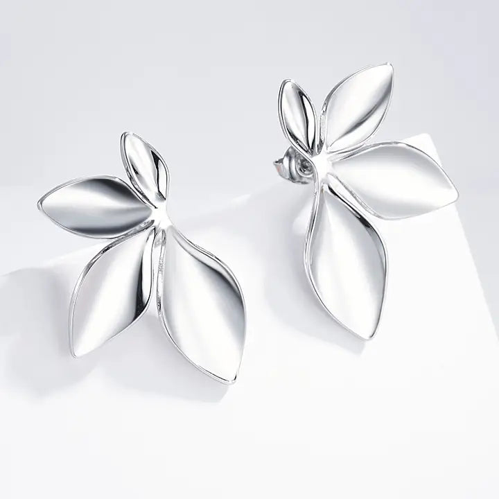 Edelstahl Blumen Ohrringe