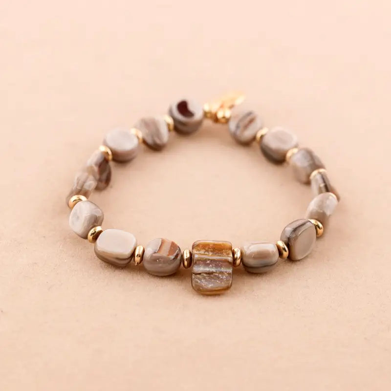 Serena Elegantes Perlmutt Armband elastisch & farbenfroh