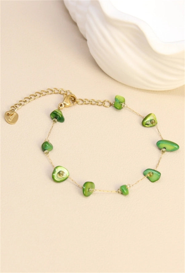 Armband mit mehrfarbigem Perlmuttstein