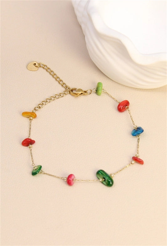 Armband mit mehrfarbigem Perlmuttstein