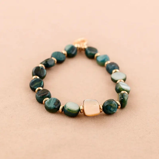 Serena Elegantes Perlmutt Armband elastisch & farbenfroh